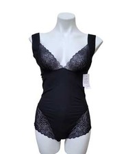 SIMONE PERELE BLACK TOP MODEL MEDIUM CONTROL BODYSUIT, SIZE EUR 5