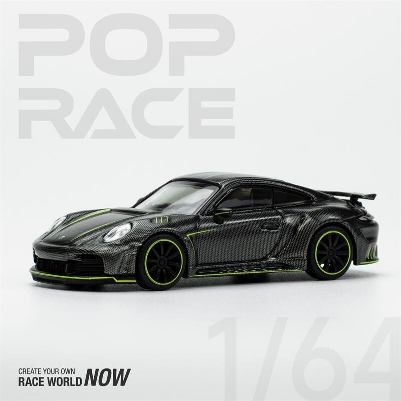 PopRace 1:64 992 STINGER GTR CARBON EDITION Black Diecast Model Car