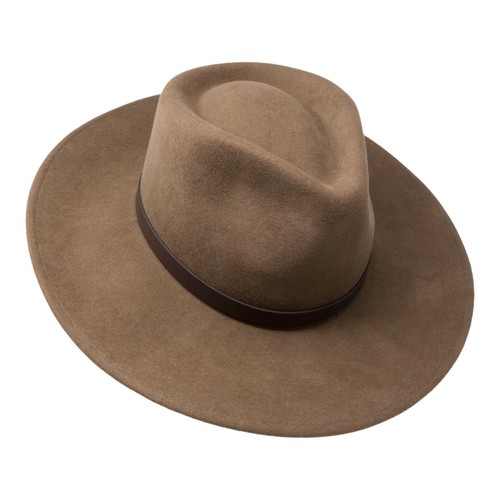 Premium Fedora Felt Hat Australian Cowboy Wide Brim Brimmed Felt Hat Crushable - 第 7/15 張圖片