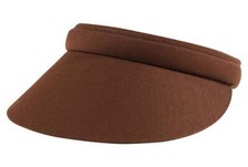 Dolly Mama: Ladies Chocolate Maddie Small Clip-On Visor - SALE