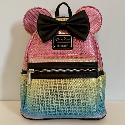 Disney Parks Loungefly Rainbow Sequin 