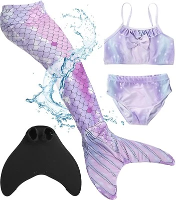CORIMORI Pinna a Sirena con Bikini per Bambini Sirena Sirena Bambina