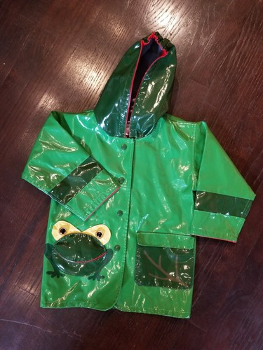 KIDORABLE Green Frog Rain Coat Size 3T 