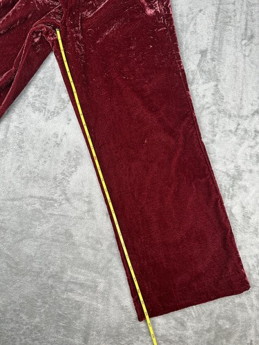 Soft Surroundings Pants Womens PSmall Red Velvet Velour Wide Leg Holiday Lounge - Picture 17 of 17