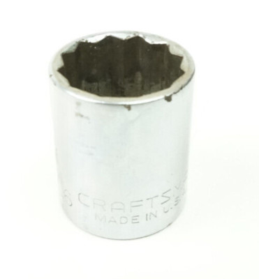 Craftsman -G- 15/16'' 12 Point Shallow Chrome Socket 1/2'' Drive 47513 USA