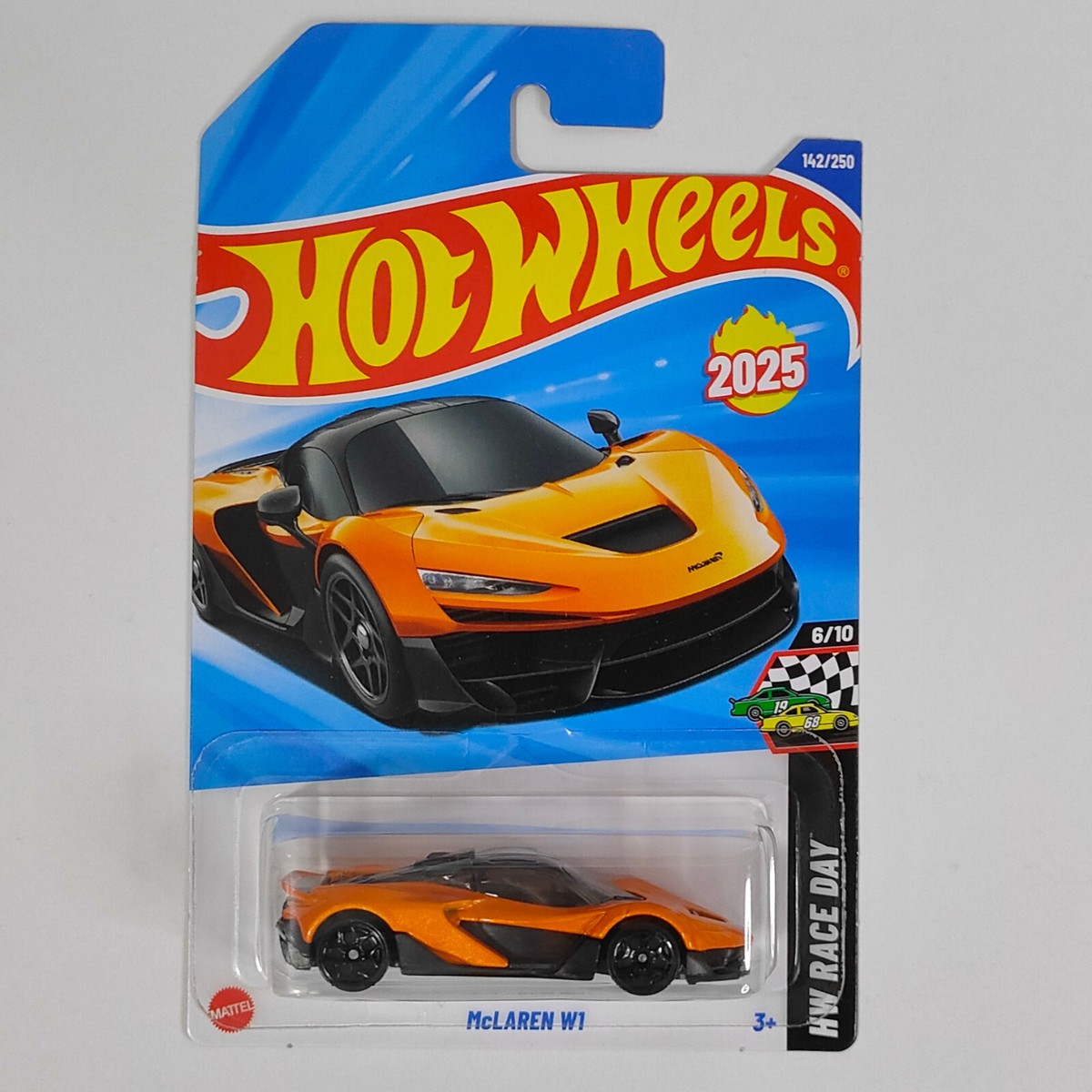 McLaren W1 orange hybrid hypercar new 2025 Hot Wheels #142