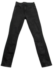 Women's Mother Swooner Ankle in Wet Paint Black Coated Stretch Skinny Jeans 27