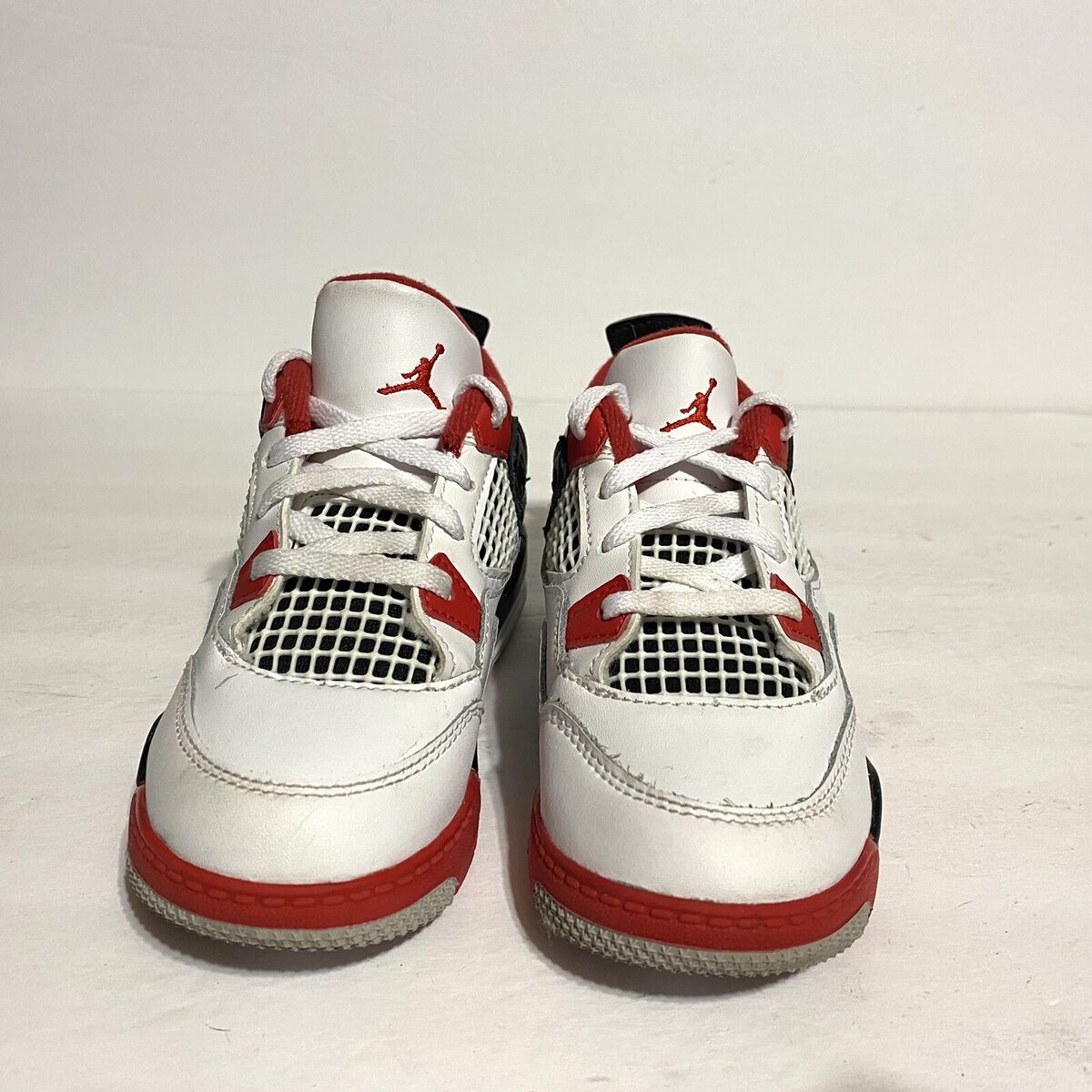 Toddler Nike Jordan 4 Retro Fire Red/White BQ7670-160 Size Toddler Nike Jordan 4 Retro Fire Red/White BQ7670-160 Size