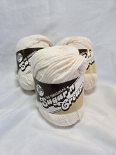 3 Skein Lily Sugar n Cream Yarn Ecru Super Size Knitting Crochet Cotton 18004