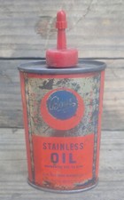Vintage "Empty" BOYE High Grade Stainless Mineral Oil 3 Fl oz Can Bottle Tin