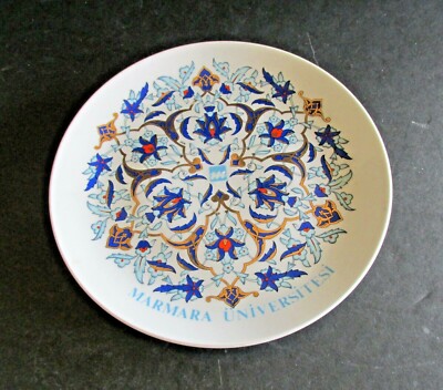 Vtg Marmara Universites Turkey 10'' Plate Marked