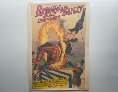 Ringling Bros Poster Vintage Style Print Circus Art Posters Carnival Clowns