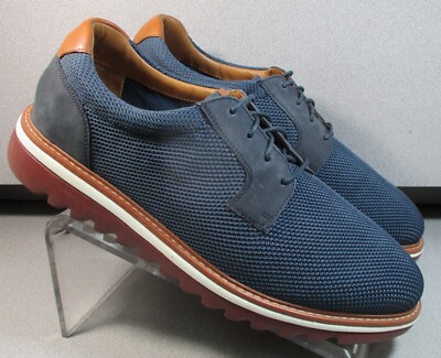 205599 MS50 BRAYDON MEN SHOE SIZE 11.5 M BLUE KNIT LACE UP  display picture 1