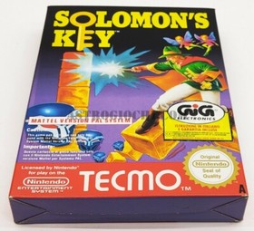 NES NINTENDO GIG SOLOMON KEY GAME VINTAGE 1991 NEW IN BEAUTIFUL BOX MATTEL ITA