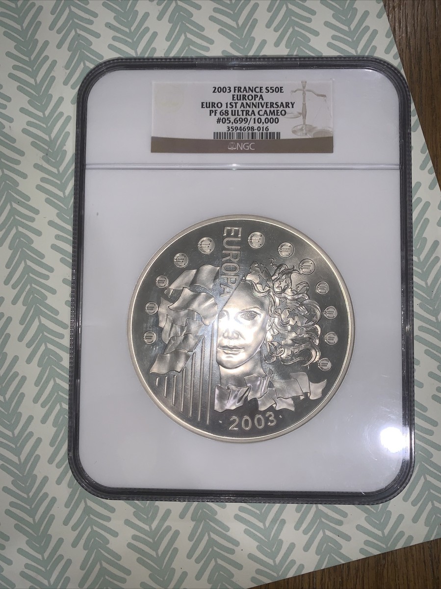2003 FRANCE THE GODDESS EUROPA Huge 1 KILO Kg SILVER €50