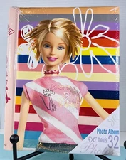 Barbie 4x6 Photo Album Holds 32 Photos 2005 Mattel New Sealed Hardback Covers