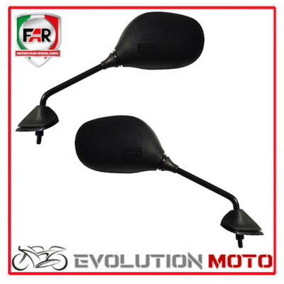 Coppia Specchi Retrovisori Moto Barracuda STREET Nero Opaco Vendita