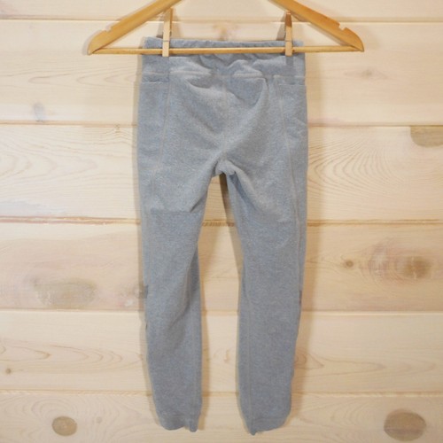 Athleta Girl Sz M 8-10 Tight Leggings Gray w/ Pockets Mesh Cutouts - Picture 3 of 8