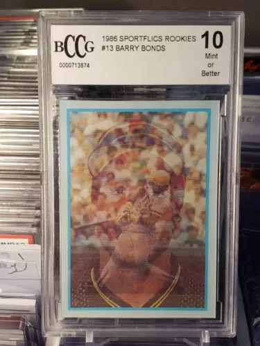 1986 #13 BARRY BONDS RC SPORTFLICS ROOKIES BECKETT BCCG 10 