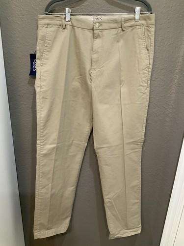 CHAPS MENS Khaki Coastland Wash Chino 