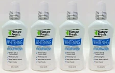 ( LOT 4 ) NatureFresh Whitening Natural Peppermint Mouthwash 18 FL oz Ea SEALED