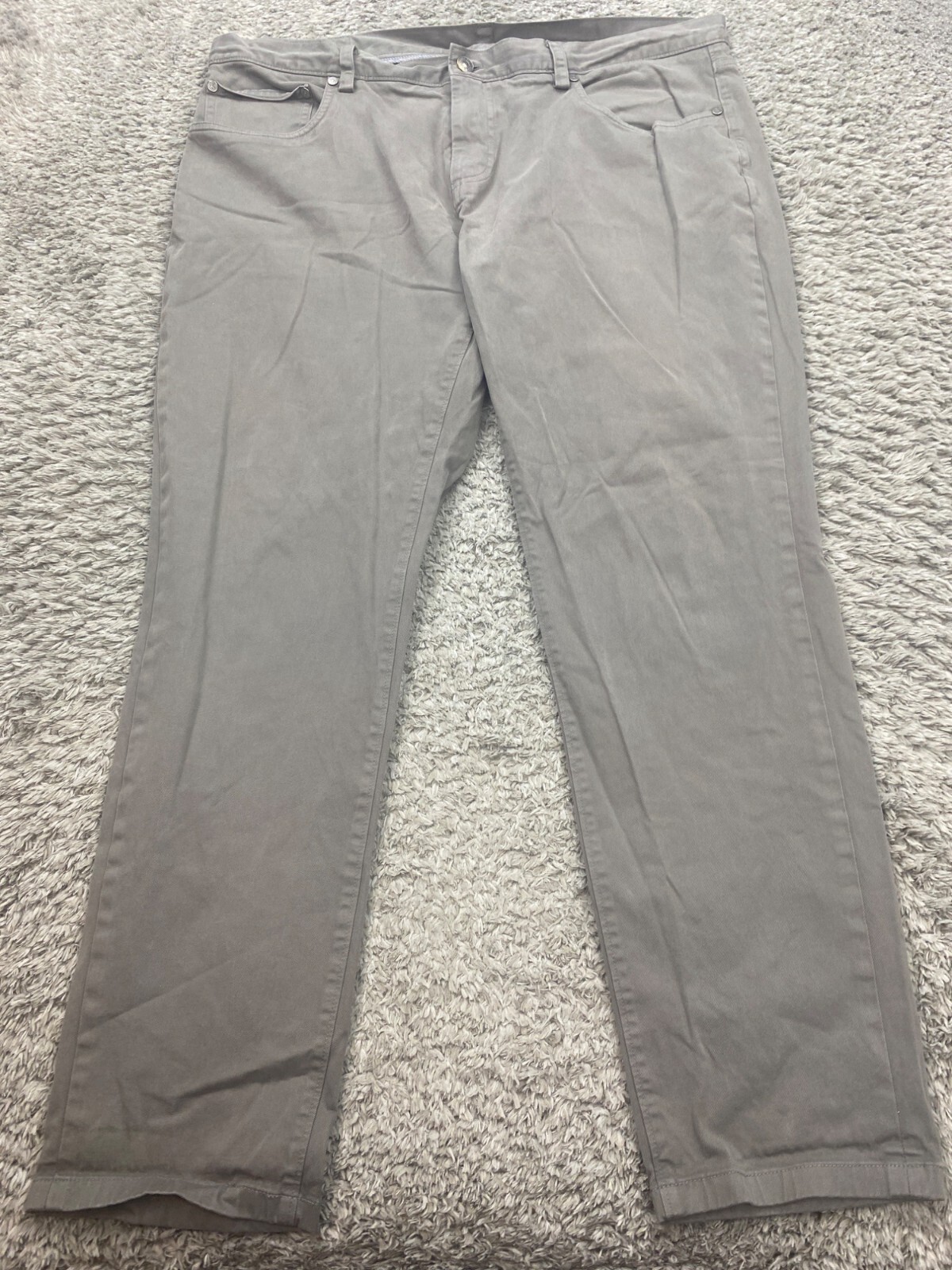 Brooks Brothers Pants Mens 40x30 Gray Slim Fit Stretch Performance Golf Chino