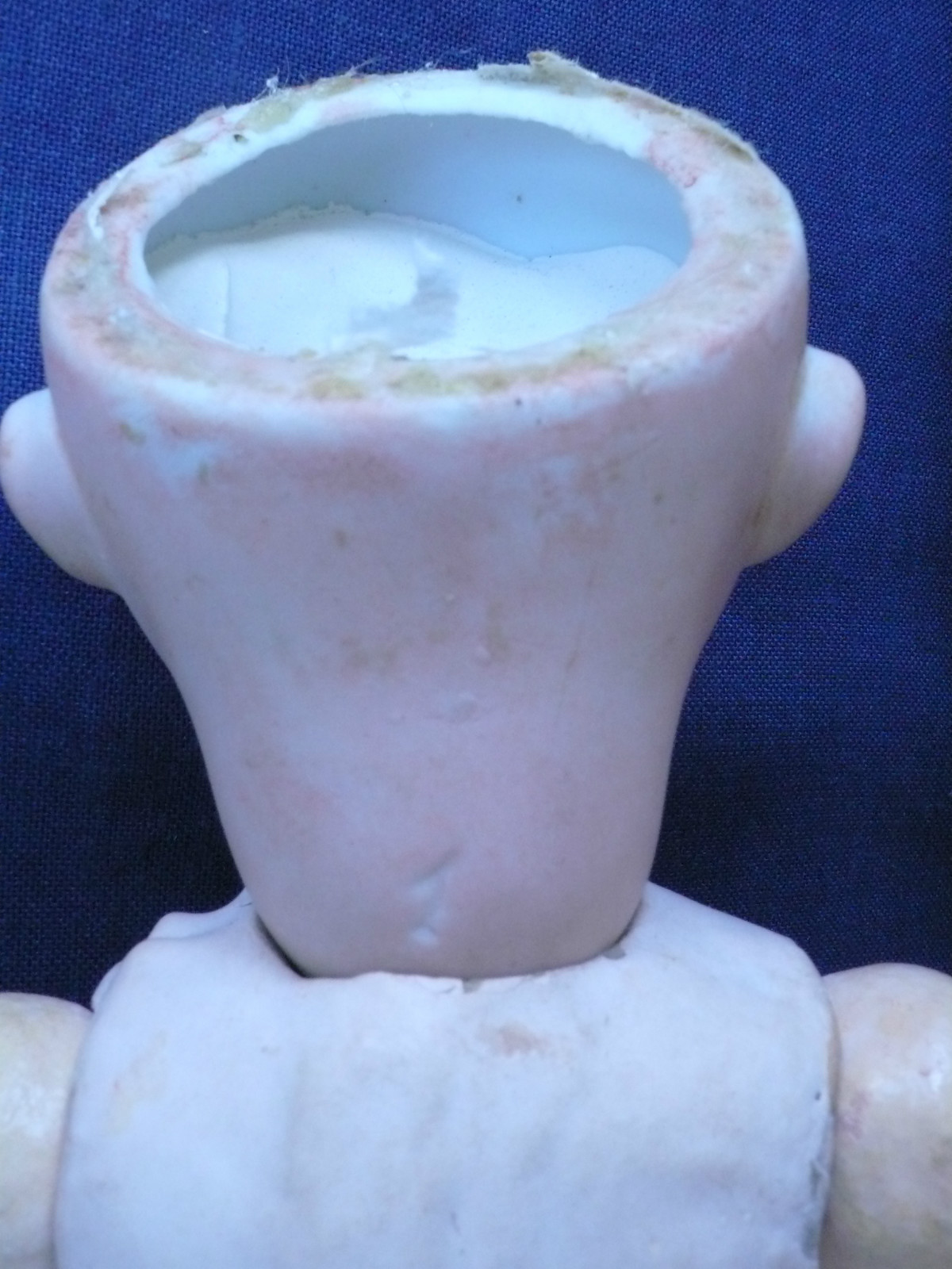 Poupée Ancienne Tête Biscuit Biseau Fleischmann – 46 Cm, Porcelaine, Avant 1930, Occasion