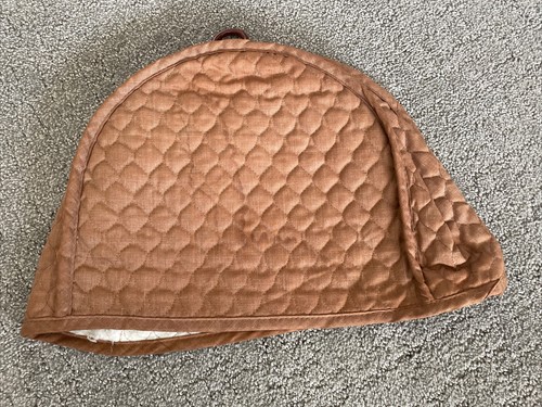 Vintage MCM Quilted Appliance Covers Lot of 7 toaster casserole cover blue brown - Picture 17 of 17