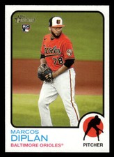 2022 Topps Heritage #617 Marcos Diplan Rookie Card Baltimore Orioles