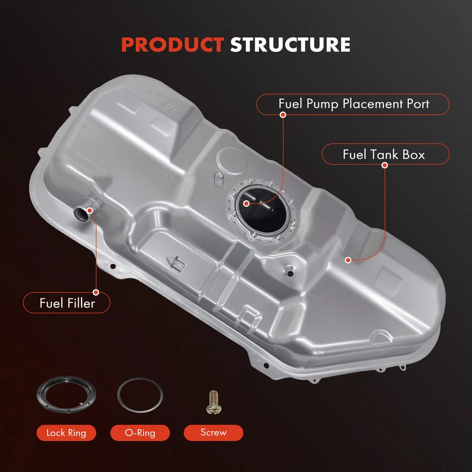 Tanque de combustible plateado de 13,1 galones para Kia Forte Forte Koup 2010-2013 L4 2,0 L L L4 2,4 L Foto 2 de 4