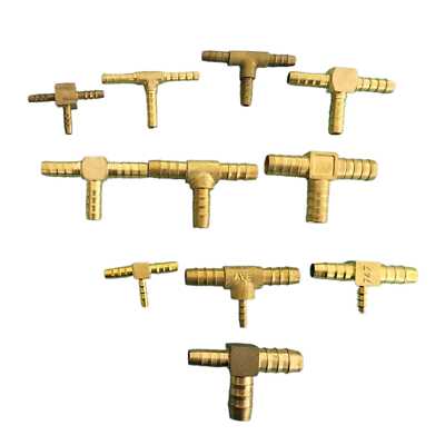 Messingrohr T-Fitting Stachelschlauch Heckschreiner Schlauchverbinder Luft Wasser Kraftstoff Gas