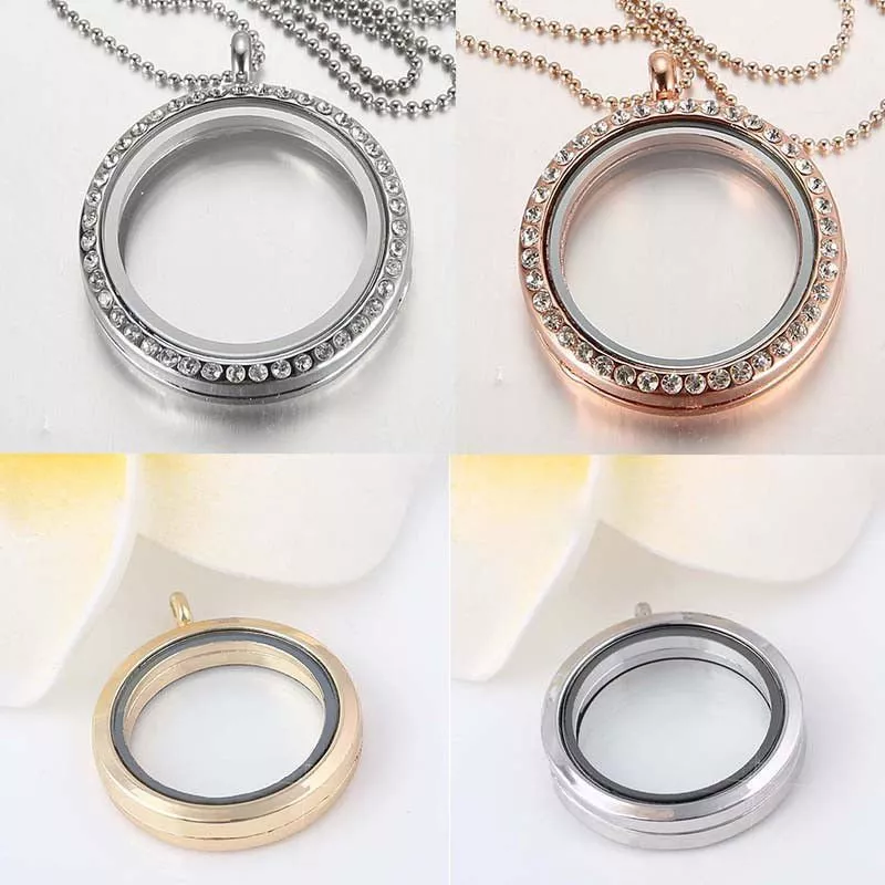 Floating locket store photo charm