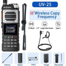 BAOFENG UV-25 10W WALKIE TALKIE LONG RANGE TRI-POWER TWO WAY RADIO 48CM ANTENNA