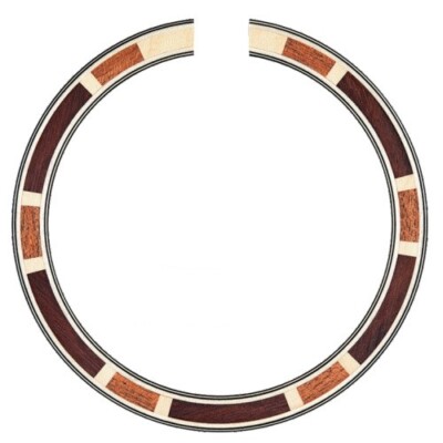 Intarsio Abalone Palissandro Rosetta Per Chitarra Acustica - Intarsio In Palissandro E Abalone 110 Mm, Decorazione Soundhole Ala Gocciolante Passo 30 Intarsio Abalone Palissandro Rosetta Per Chitarra Acustica - Intarsio In Palissandro E Abalone 110 Mm, Decorazione Soundhole Ala Gocciolante Passo 30