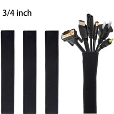 3/4inch  20Ft Braided split Cable Sleeve Cord Organizer Flexible Wire Wrap Cover