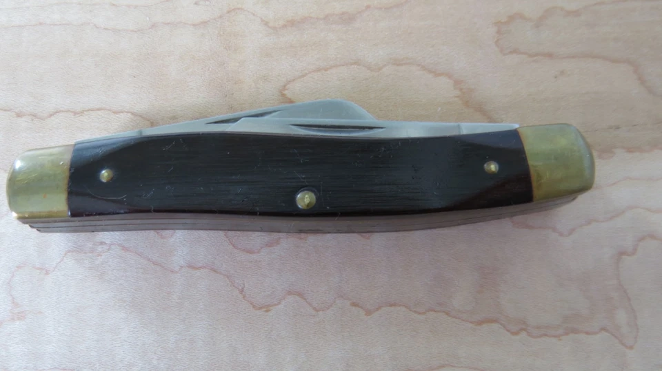 Navaja de bolsillo Imperial USA Frontier Double Eagle 4435 de colección 3 hojas con bloqueo Foto 3 de 4