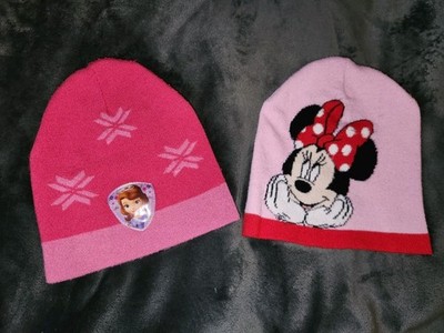 2 x Mütze Kinder Mützen Disney onesize Sophia the First Minnie Mäuse rosa pink