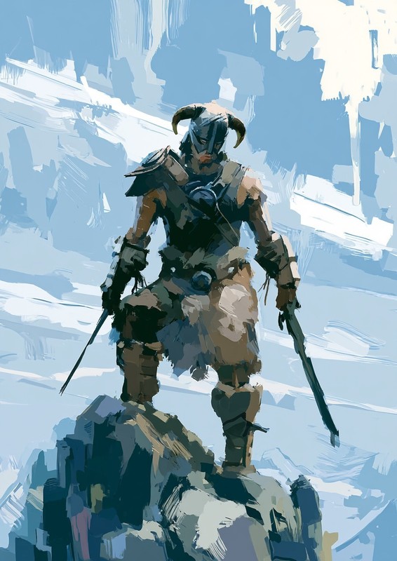 The Dragonborn - Skyrim Art Card 1/1 PaintOholic Signed ONE OF A KIND.