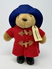 Vintage 1988 Eden Toys Paddington Bear Plush Stuffed Animal Red Coat Boots Tag