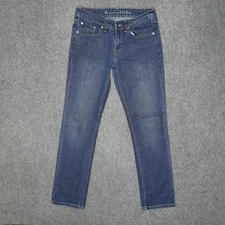 Levis Jeans Womens 7 Medium Blue Straight Leg Denim Stretch Classic