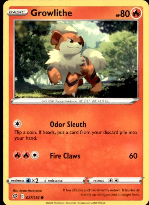 Growlithe Rebel Clash NM