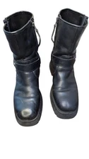 Circus/Sam Edelman Hadley Women's Black Leather Mid-Calf Motorcycle Boots Size 9