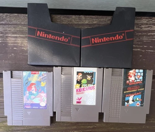 New ListingNintendo NES Kid Icarus - Super Mario bros/duck Hunt - Little Mermaid. 3 Games