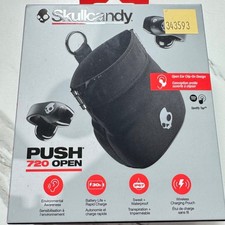 Skullcandy Push 720 Open Ear Clip-On Wireless Earbuds Black S4EOW-T034 NEW