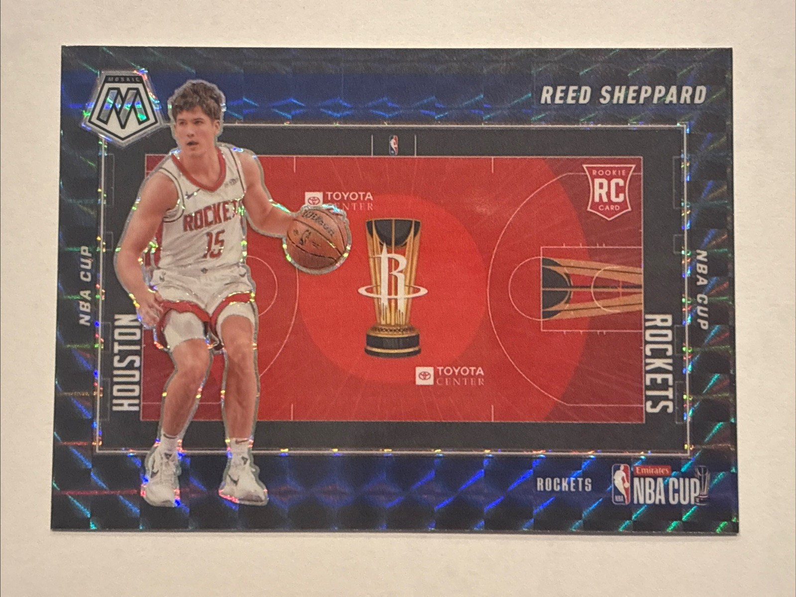 2024-25 Panini Mosaic NBA Cup Reed Sheppard Rockets Rookie Insert #17