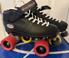 Riedell R3 Cayman Quad Roller Derby Skates Black Size 7 Used Twice