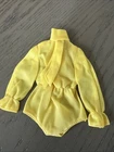 1972 Vintage Mattel Barbie LONG 'N FRINGY #3341 Outfit Yellow Shirt Top