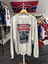Vintage NY Yankees Sweatshirt XXL 1998 World Series Champions Logo 7 Deadstock