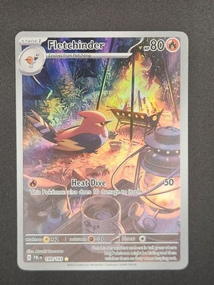 Fletchinder - Holo Illustration Rare SV02: Paldea Evolved 199/193 NM