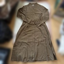 UNIQLO Brown Long Sleeve Button Shirt Dress L Size Used